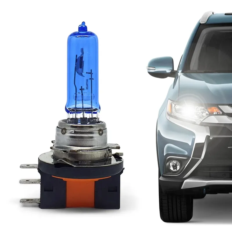 Lâmpada Halógena H15 12V 15/55W PGJ23t-1 Super Branca Automotiva Aplicação Farol Carro Original Inmetro