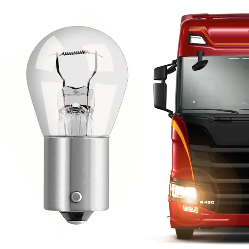 Kit 10 Lâmpadas Halógena 1141 1 Polo 24V 21W BA15s P21W Automotiva Aplicação Farol Caminhão Original Inmetro