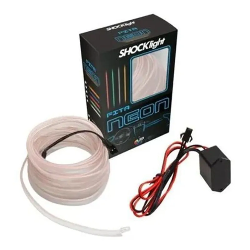 Fita Led Neon Branca 5 Metros Painel/ Interior Automotivo