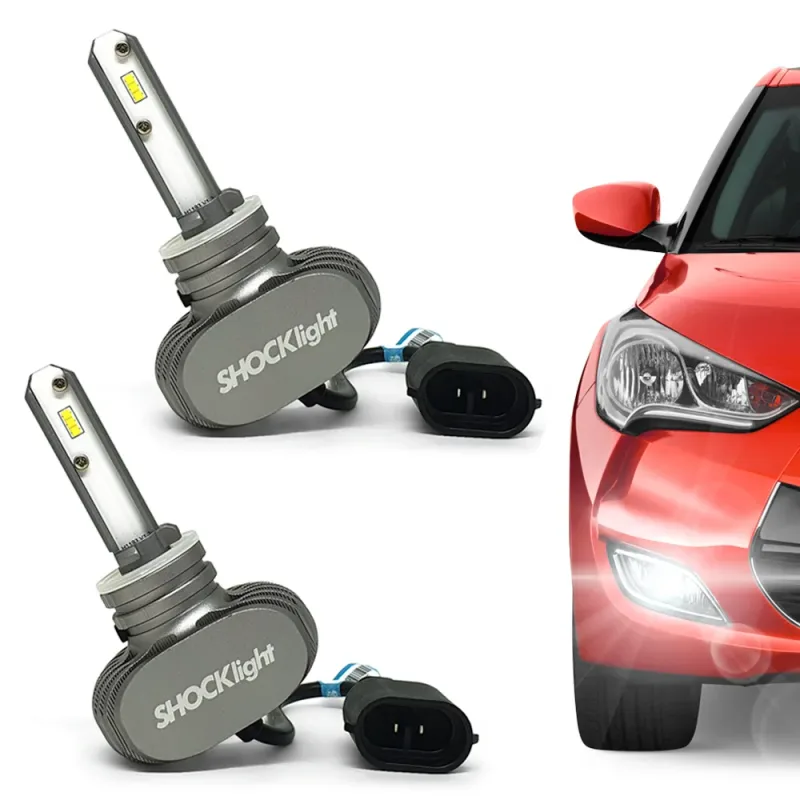 Par Lâmpadas H27 Ultra Led Titanium 6000k 10000 Lumens Shocklight