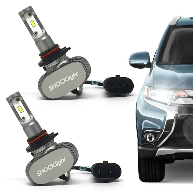Par Lâmpadas HB3 9005 Ultra Led Titanium 6000k 10000 Lumens Shocklight