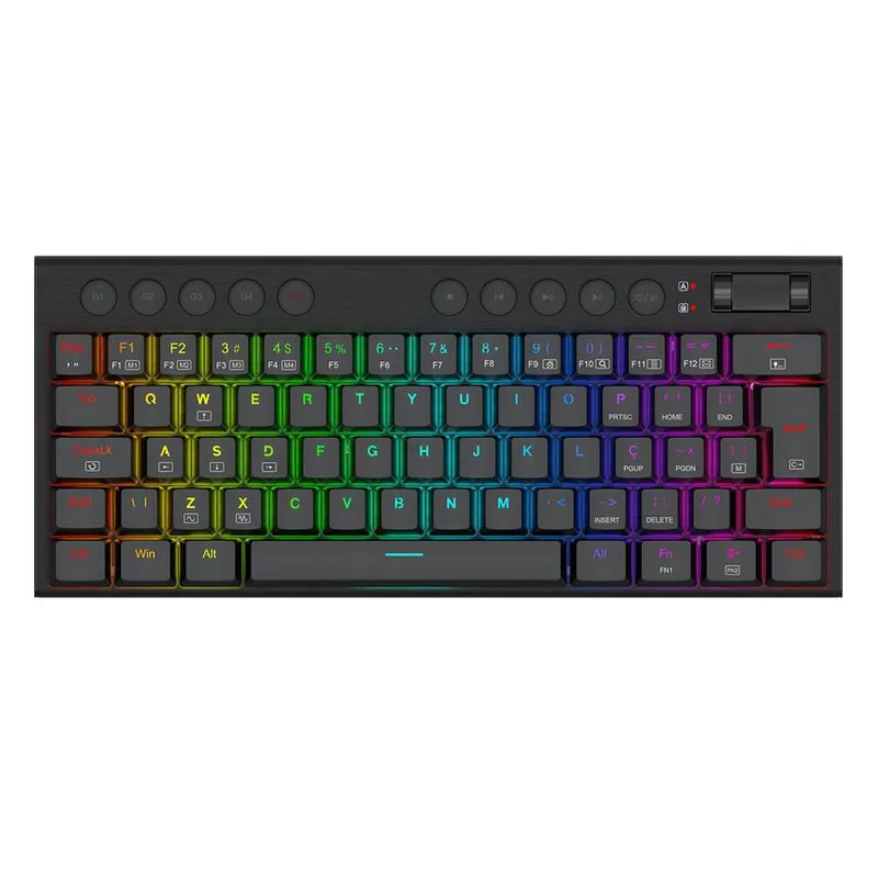 Teclado Gamer Redragon Horus Mini Preto Rgb Switch Brown - K632-rgb (pt) Brown - 6617