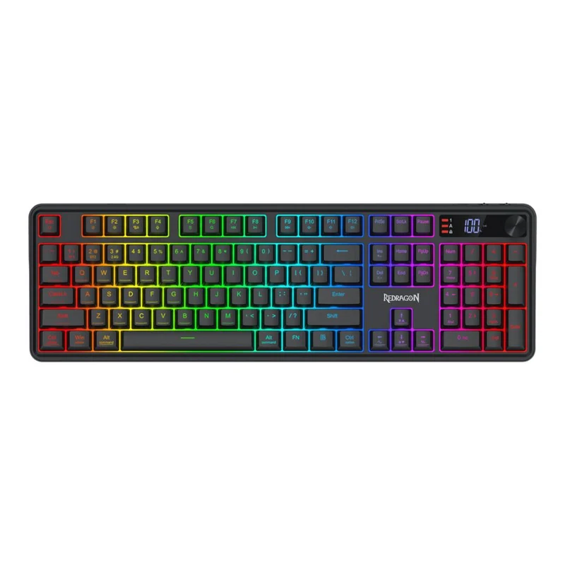 Redragon RM104 PRO VOLCANO RGB Wireless Gaming Keyboard - Black RD-K526-PRO