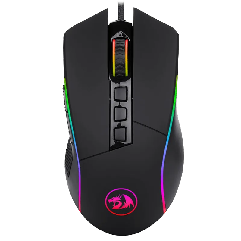 Mouse Gamer Redragon Lonewolf 2 PRO M721-PRO RGB 32000 DPI 10 Botões Programáveis Preto