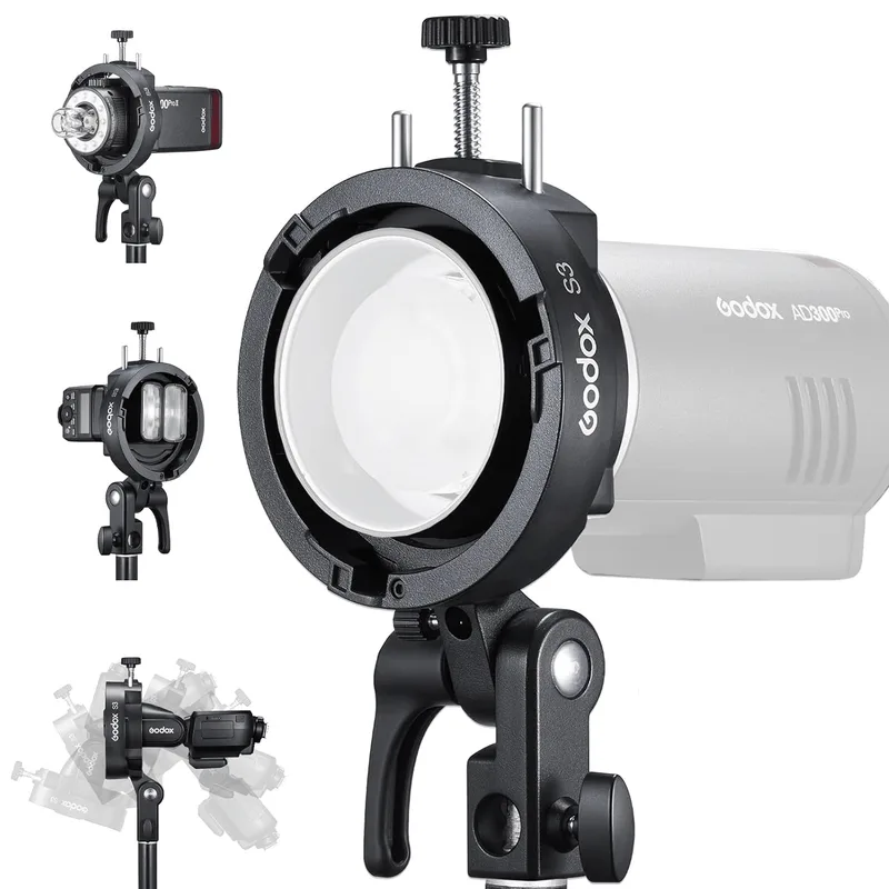 Suporte Godox S3 para Flash Speedlite com Montagem Bowens