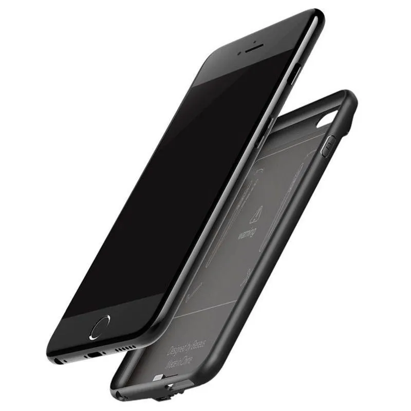 Capa Carregadora Bateria Baseus Iphone 7 Plus 8 Plus 7300mah Preta