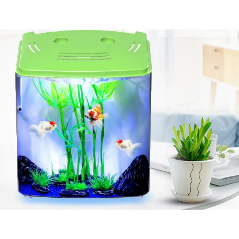 Aquário Com Filtro E Luminária Led Beteira Plug And Play 5,5l Sunsun Ats-220