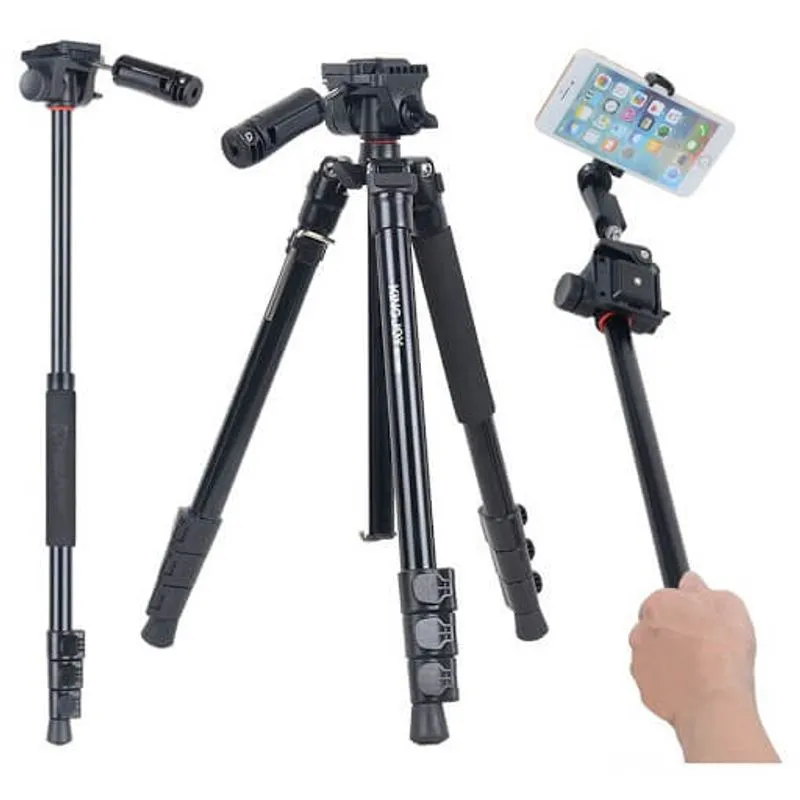 Tripé / Monopé Multifuncional Kingjoy BT-158 com Manopla Suporte de SmartPhone