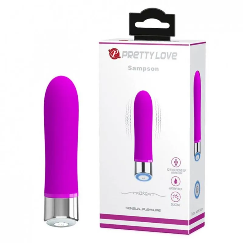 Vibrador Personal em Silicone com 12 Vibrações 12,4x2,7cm Vip Mix