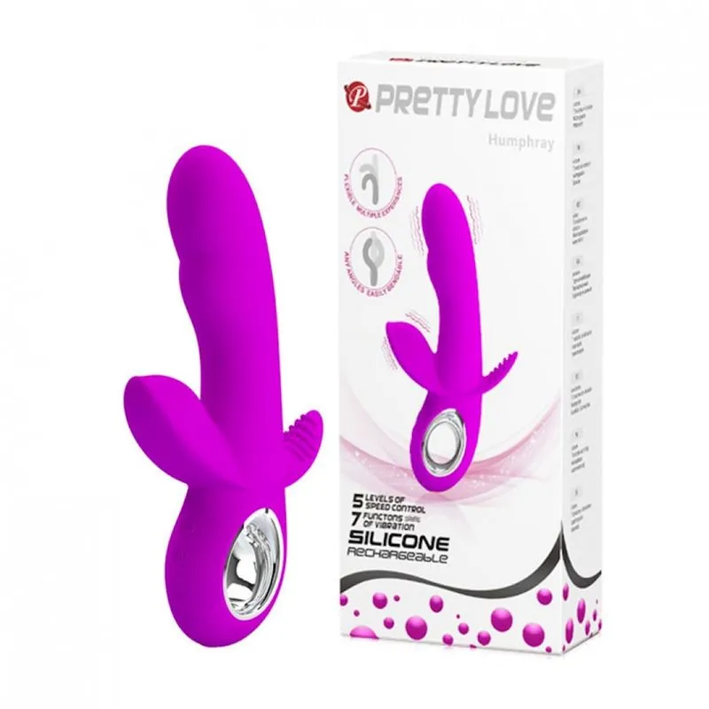 Pretty Love Humphray Vibrador com Estimulador Duplo Multi Velocidade e Estimulos Miss Collection