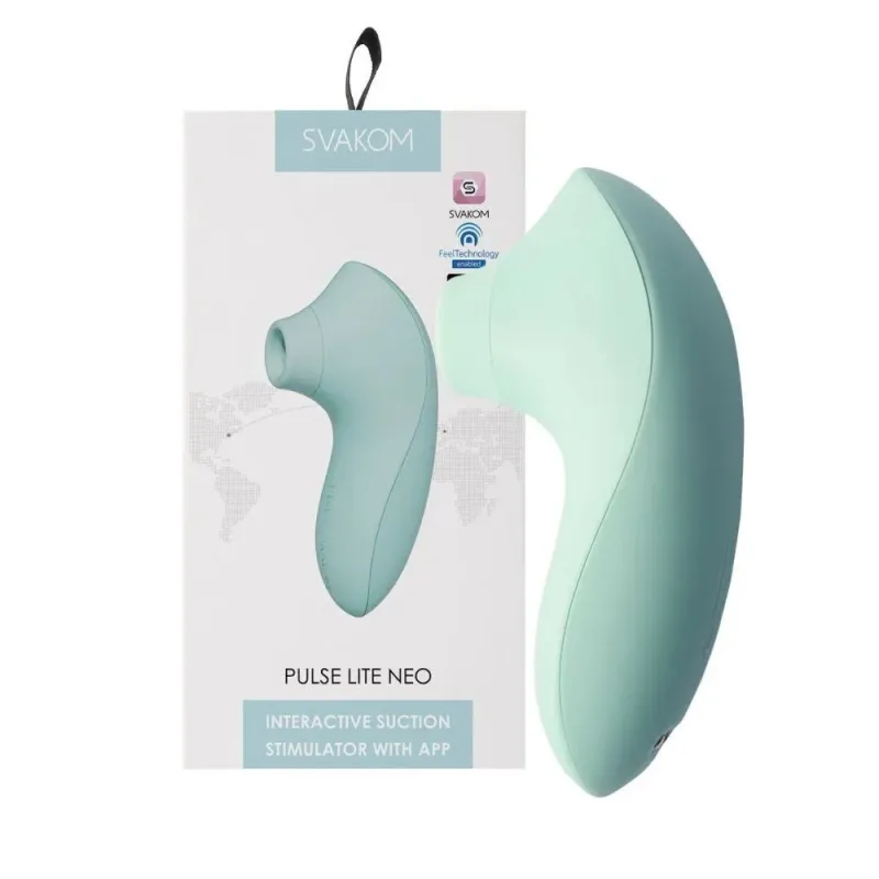 Vibrador com Ondas de Pressão - Estimulador Interativo por APP - PULSE LITE NEO - Verde - SVAKOM SV0052