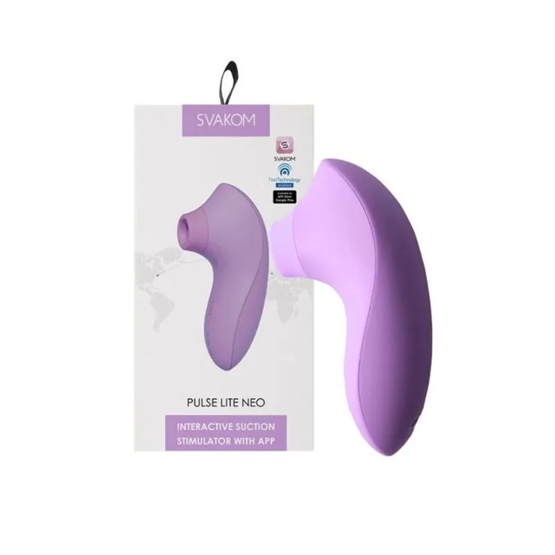 Pulse Lite Neo Svakom Sugador De Clitóris Controle App 5 Intensidades Em Silicone Recarregável