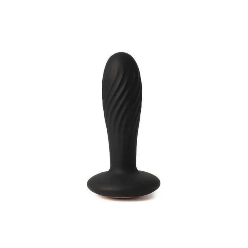 Plug Anal Com Relevo Em Espiral Preto - Bella - Svakom
