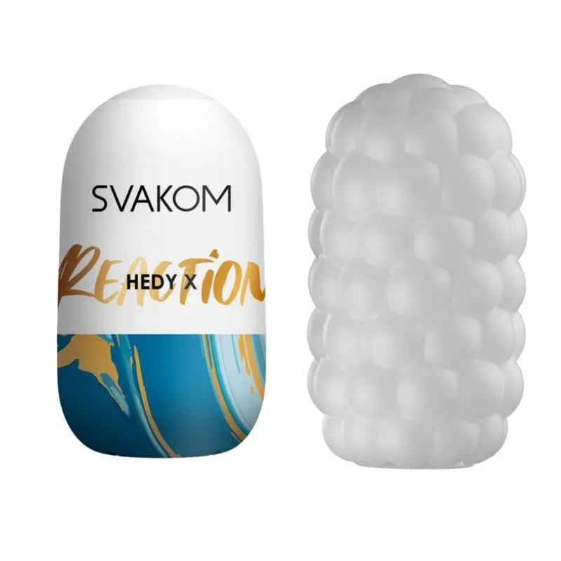 Masturbador Egg Hedy X Reaction Svakom Texturizado Dupla Face
