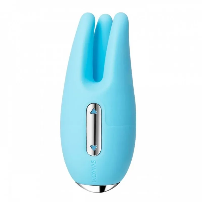 Estimulador Clitóris Azul 3 Modos de Vibro Svakom Cookie Estimulador Clitoriano com 3 Modos de Vibração Miss Collection