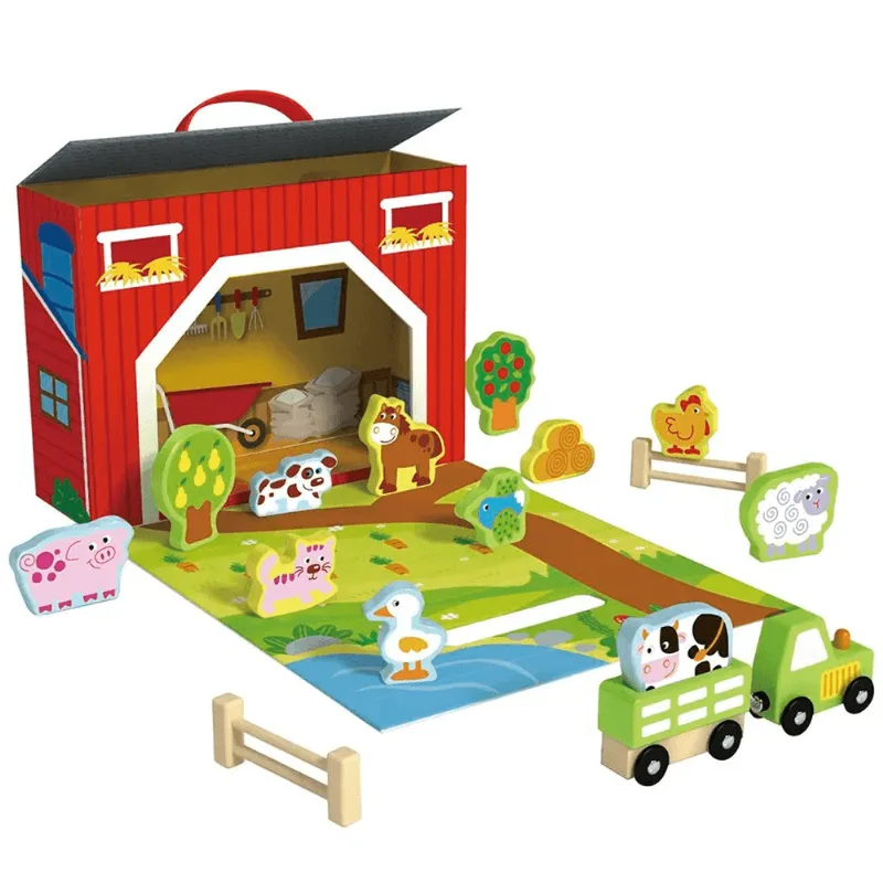 Juego Didáctico de Madera Tooky Toy Granja