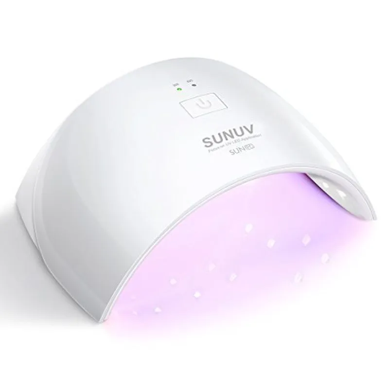 Lâmpada De Unha Led Uv, Secador De Unha Leve Sunuv Gel Uv Para Lâmpada De Cura De Esmalte Gel Com Sensor 2 Temporizadores Sun9c White Vale