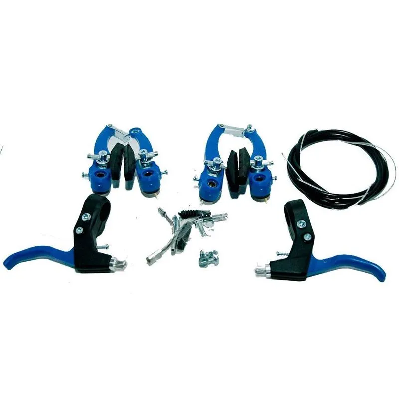 Freio V-brake Macaneta Nylon Completo Yd-v09 Hubei Azul Pino