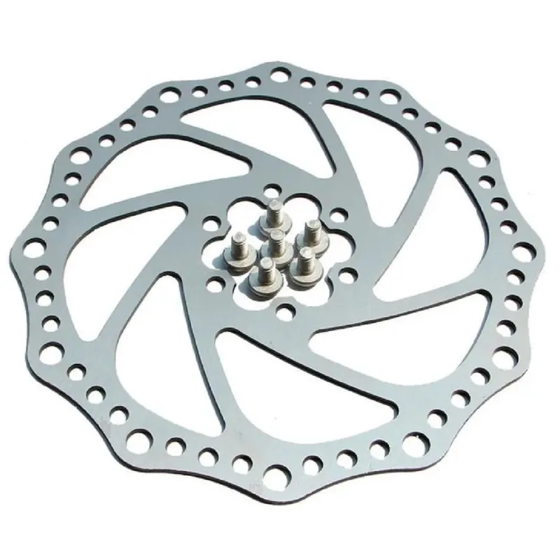 Disco Freio Rotor Aço Inox Absolute 180mm c/ 6 Parafusos