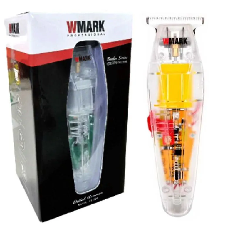 Máquina de Acabamento WMark 1400mAh Transparente Bivolt Sem Fio Lâmina Cerâmica 6500RPM Profissional Maquina De Acabamento Wmark Ng 202 Sem Fio Profissional