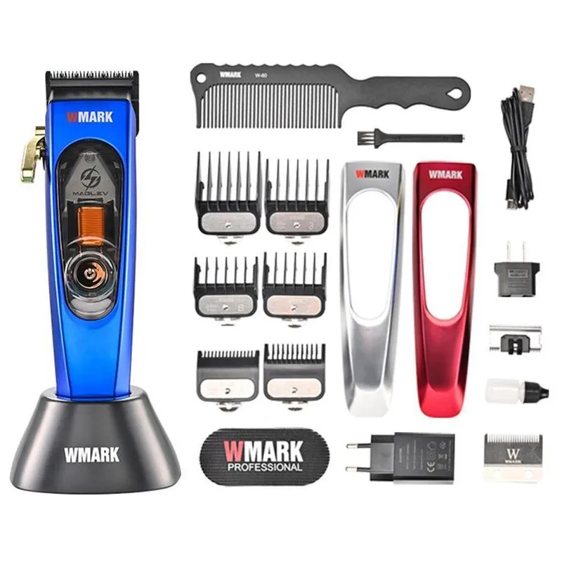 Máquina de Cortar Cabelo Wmark NG9004 10000RPM 2600mAh Bivolt Sem Fio 120min Aço Inox Maquina De Cortar Cabelo 10000 Rpm Wmark Ng 9004