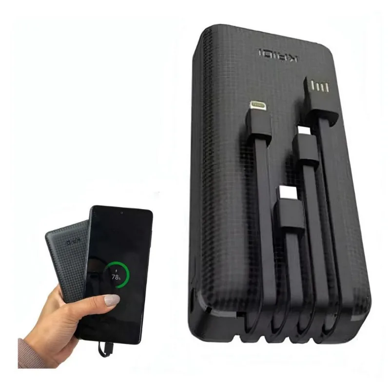 Carregador Portátil Kaidi KD-955 20000mAh Power Bank 4 cabos Rápido