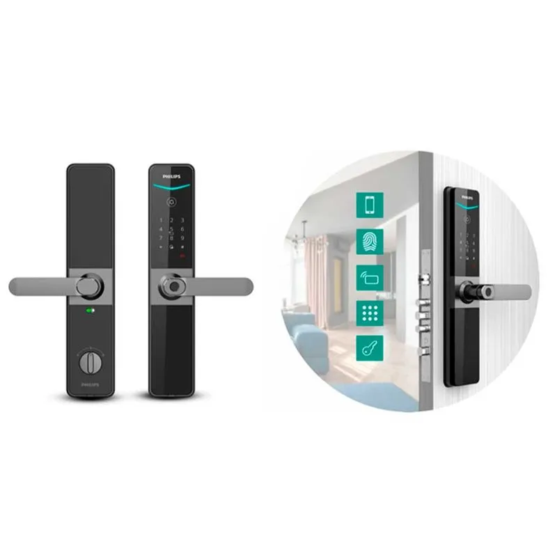 Fechadura Digital Biométrica Philips de Embutir Preta - DDL610