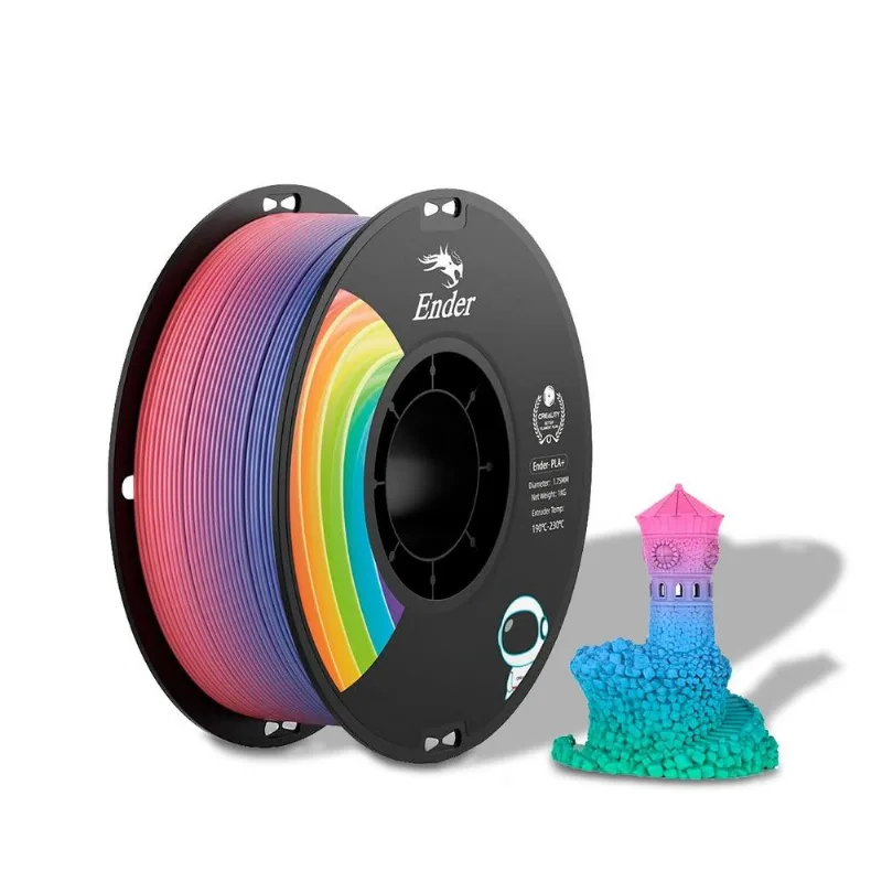 Filamento Ender-pla+ Creality Para Impressora 3d Rainbow 3301010314