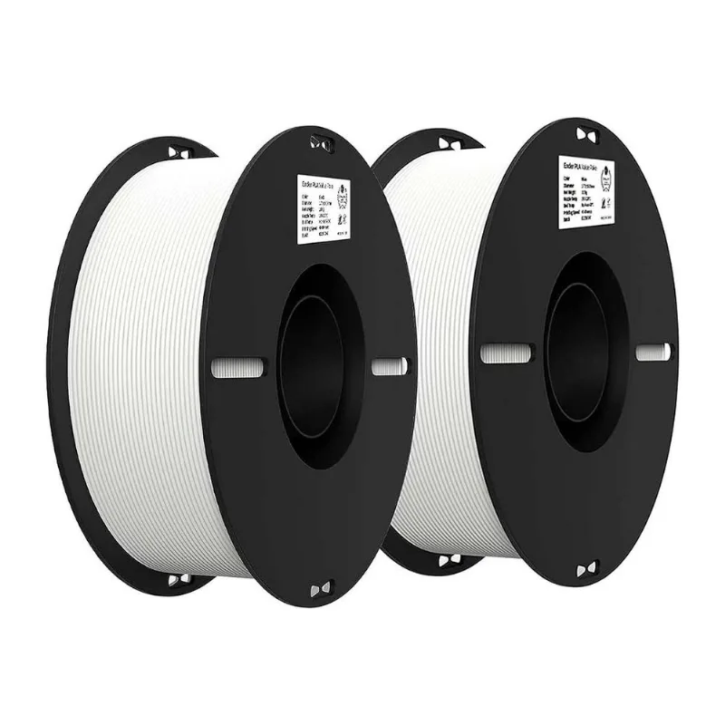 Kit 2kg Filamentos Pla Creality P/ Impressora 3d Branco + Branco
