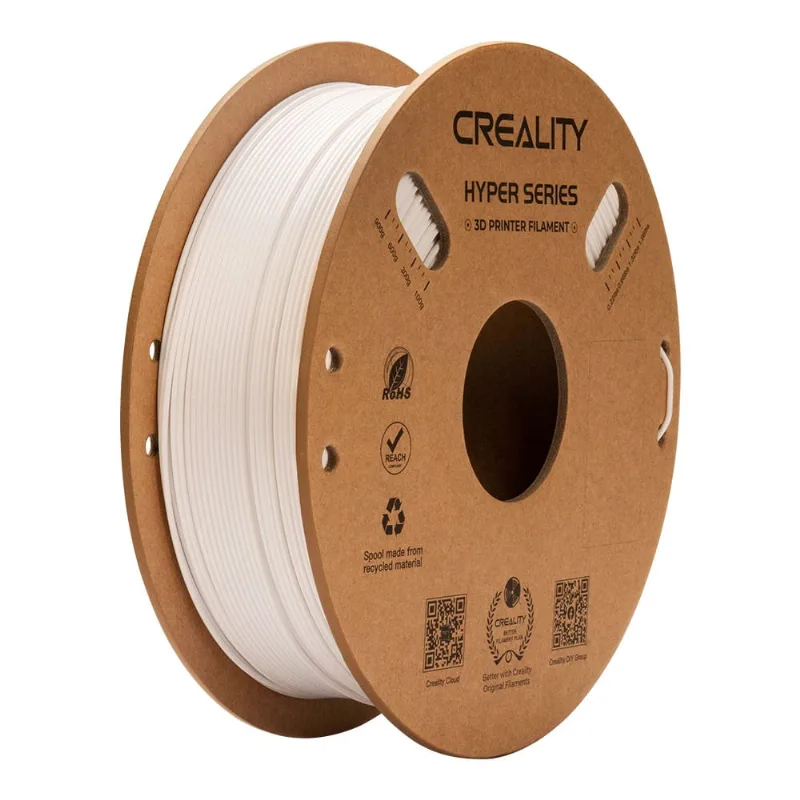 Filamento petg para Impressora 3D Creality Hyper petg 1 Kg/Rolo 1.75 mm Branco