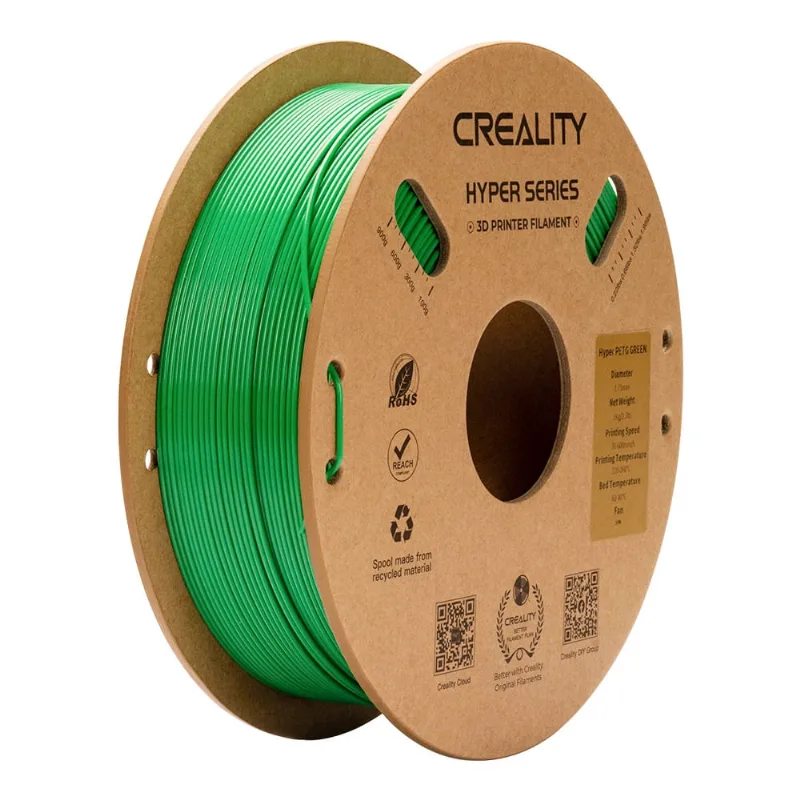 Filamento petg para Impressora 3D Creality Hyper petg 1 Kg/Rolo 1.75 mm Verde