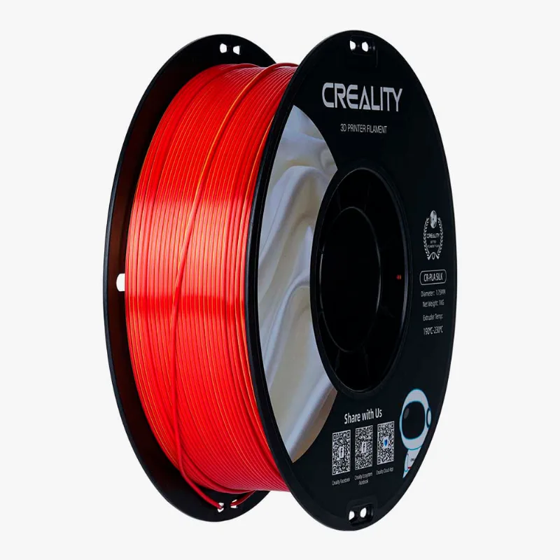 Filamento Cr-seda Para Impressora 3d Creality Cr-silk 1 Kg/rolo 1.75 Mm Vermelho Dourado