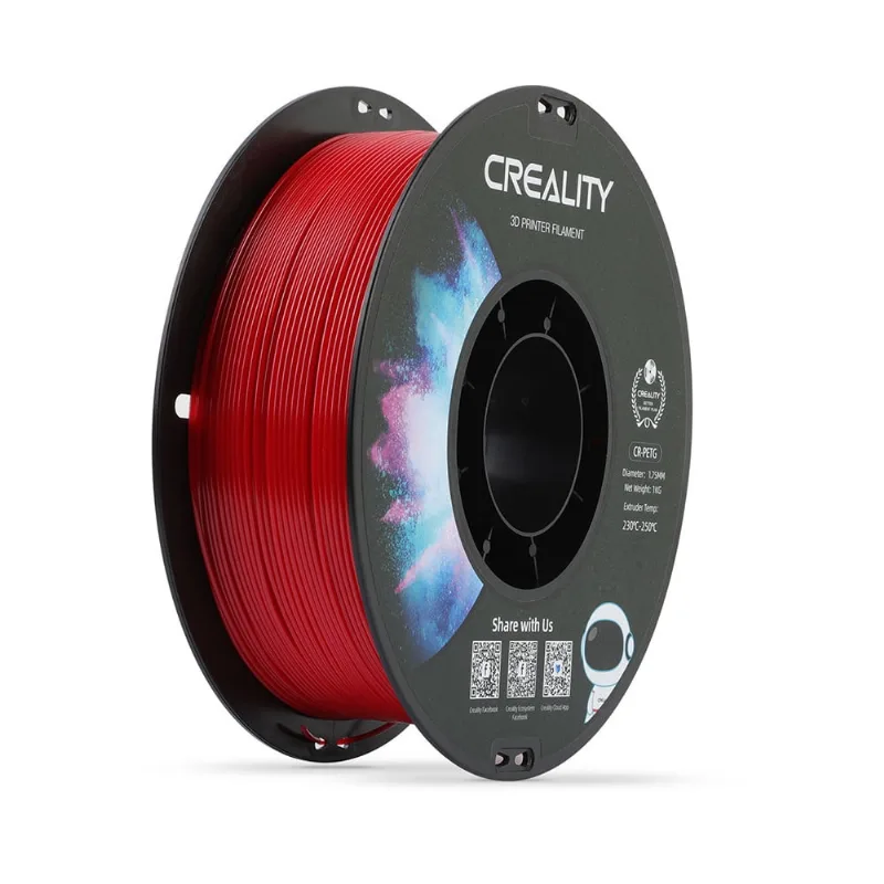Filamento petg para Impressora 3D Creality cr-petg 1 Kg/Rolo 1.75 mm Vermelho