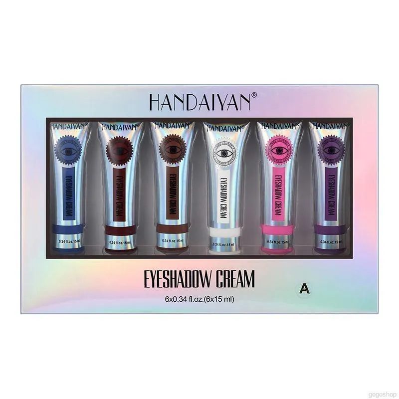 Creme De Sombra Para Olhos Sombras De Longa Duração 6 Cores