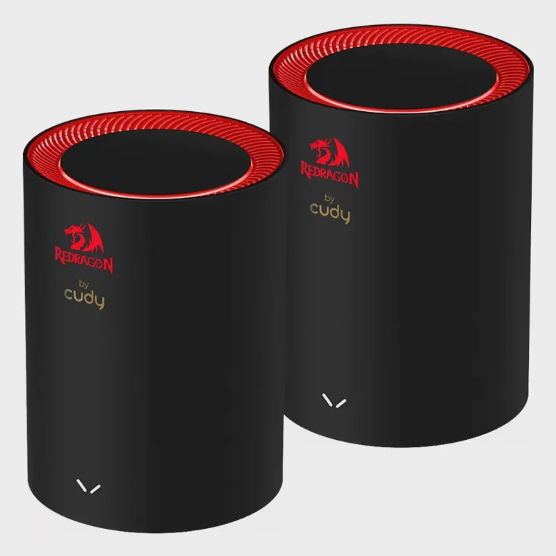 Kit 2 roteadores mesh WIFI6 redragon by cudy signal AX3000 M3000