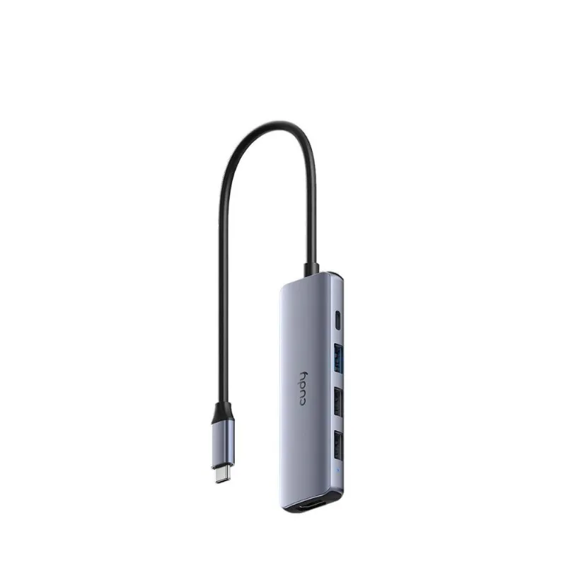 Concentrador Cudy usb-c 5 en 1 con hdmi 4k (uh405)