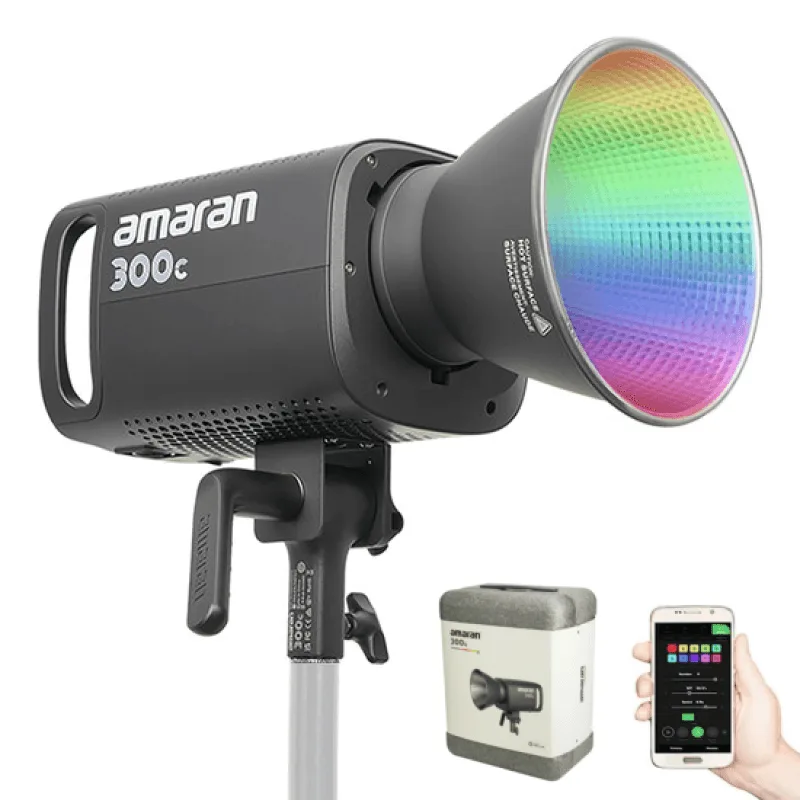 Iluminador LED Amaran 300c RGBWW Charcoal Luz Contínua 300W Monolight Bowens (Bivolt)