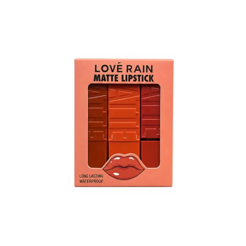 Lip Stick Velvet Matte C/3 Unid - Love Rain (LR5747)