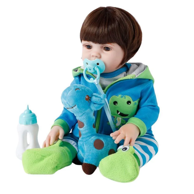 Boneca Bebê Realista Fred 48 Cm Com 9 Acessórios Brink+