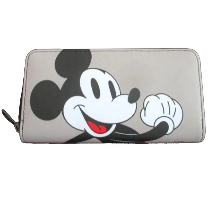 Carteira Grande Disney Mickey Poliéster e PVC Unissex
