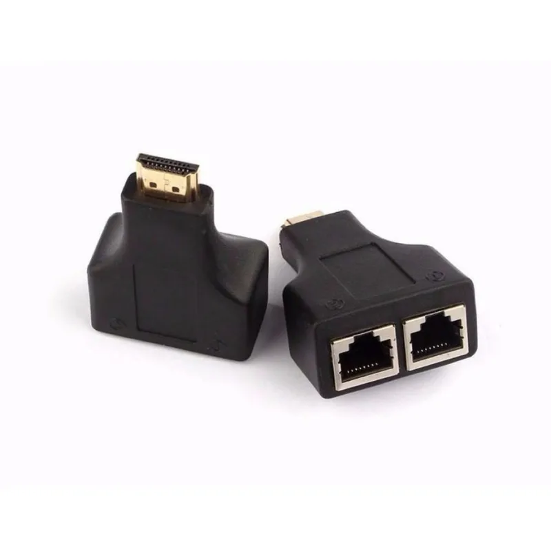 Extensor Hdmi 3D 30M Via Cabo Rede Utp Rj45 Cat5E6 Jc-Exrj45