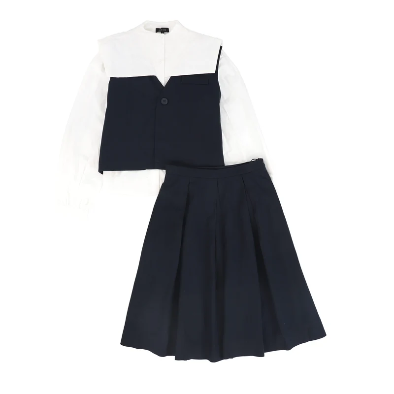 BAMBOO NAVY V NECK VEST SET 18 / 14 / 14