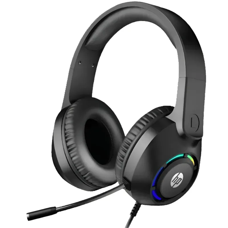 Auricular Hp On Ear Gamer Luces Led C/Mic Negro Dhe-8013