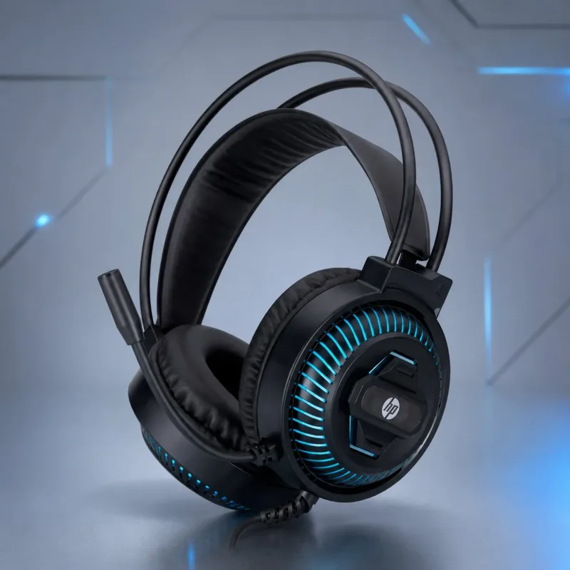 Headset Gamer HP, DHE-8001U, Conexão USB, 50mm - Preto