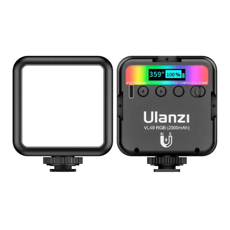 Mini Luz Rgb Recarregável Ulanzi VL49 Foto/Vídeo Preto