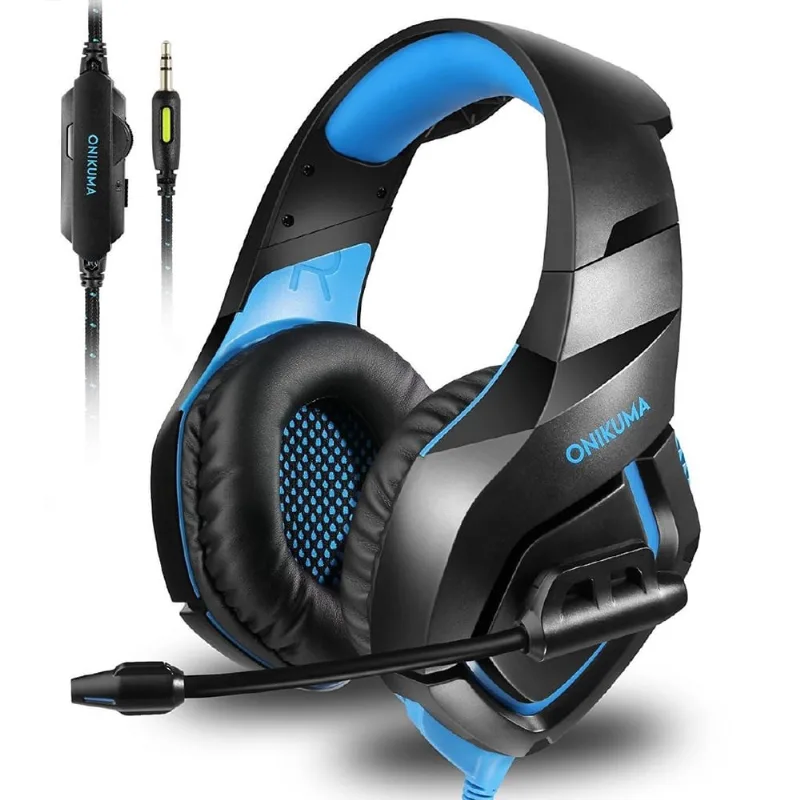 FONE HEADSET GAMER AZUL P2/P3 USB LED 50MM CABOP 2,2M ONIKUMA AZUL