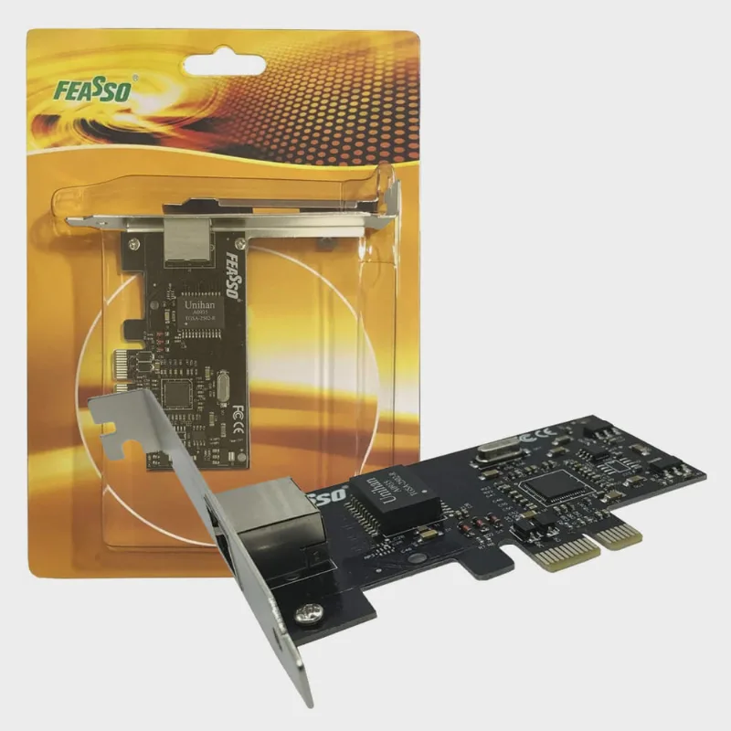 Placa de Rede Feasso pci-e 10/100/1000Mbps JPR-02/FRP-02 - 0238