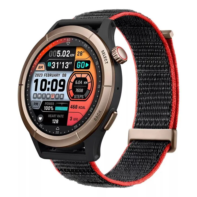 Smartwatch Amazfit Cheetah Pro Modelo A2292 Cor Da Caixa Run Track Preto moldura Em Liga De Titânio
