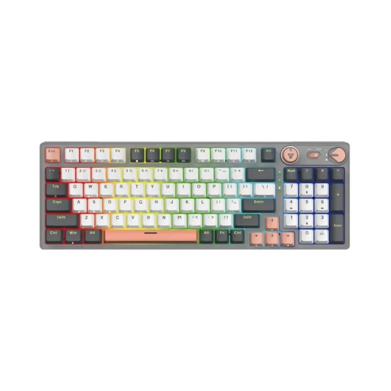 Teclado Gamer Fantech USB/BT/Wireless Mecânico Atom Pro96 RGB MK914 Saturn