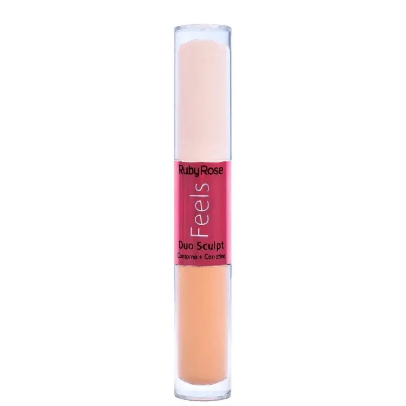 Corretivo Liquido Ruby Rose Feels Duo Sculp Cor Cookie60/Chocolate Amargo 40 CORRETIVO LIQUIDO RUBY ROSE FEELS DUO SCULPT 10ML R:HB-8101